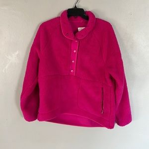 Lou & Grey fuzzy button up fleece